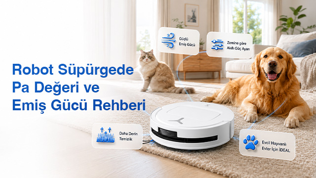 Robot Süpürgede Zemine Göre Emiş Gücü ve Pa Değeri Rehberi