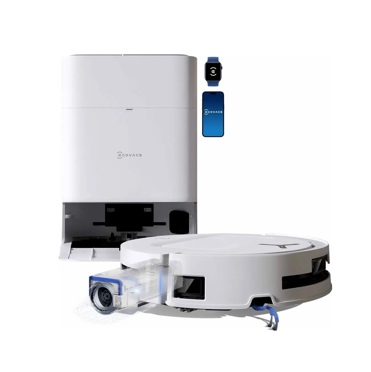 Ecovacs T80 Omni Robot Süpürge ve Paspas 20.000PA Zerotangle 3.0 75°c Sıcak Sulu Paspas Yıkama